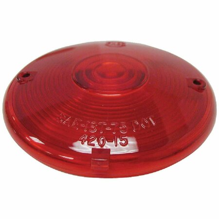 PETERSON 3-3/4 In. Round Red Replacement Lens V420-15